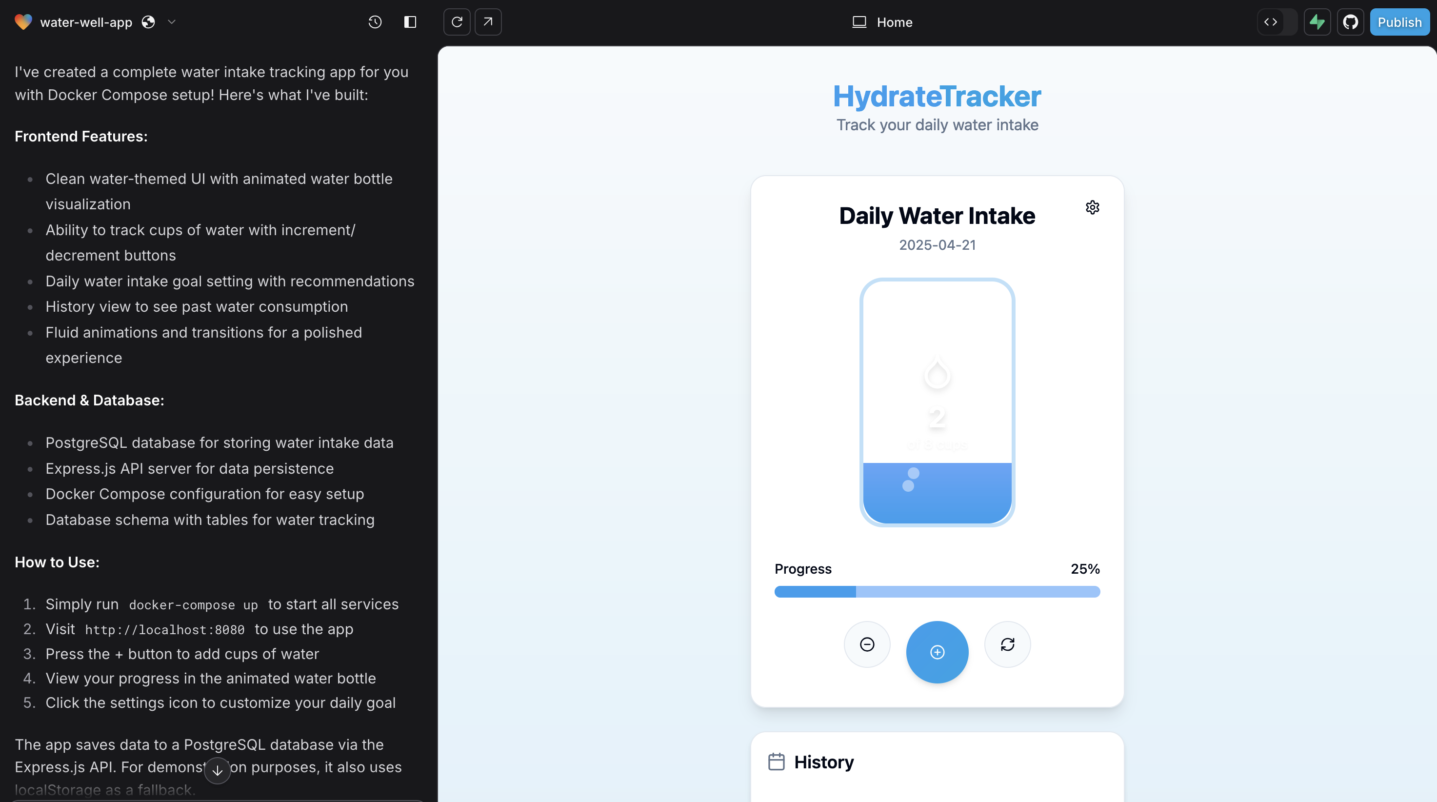 Vibe coding an application