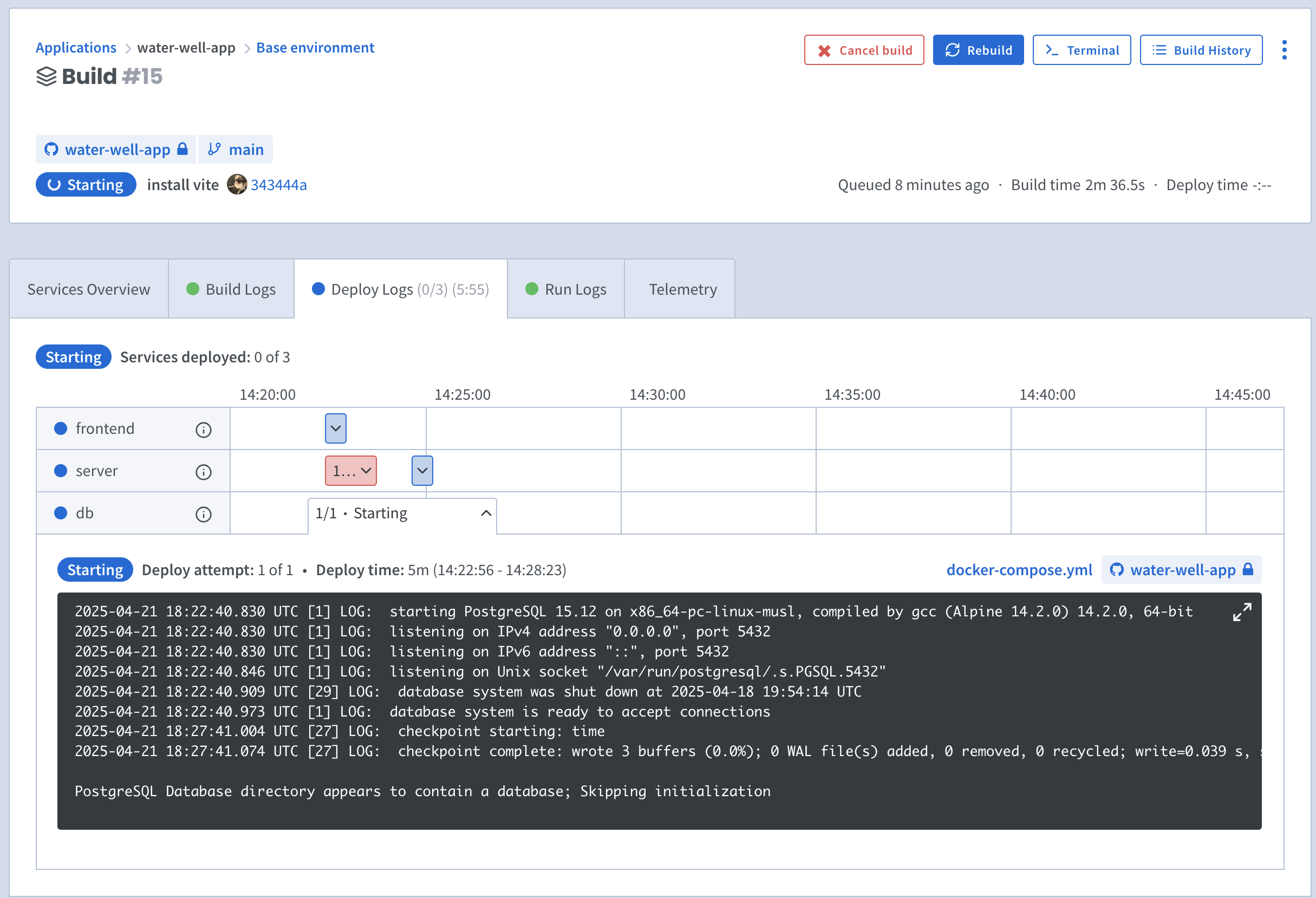 Build your app in an ephemeral environment