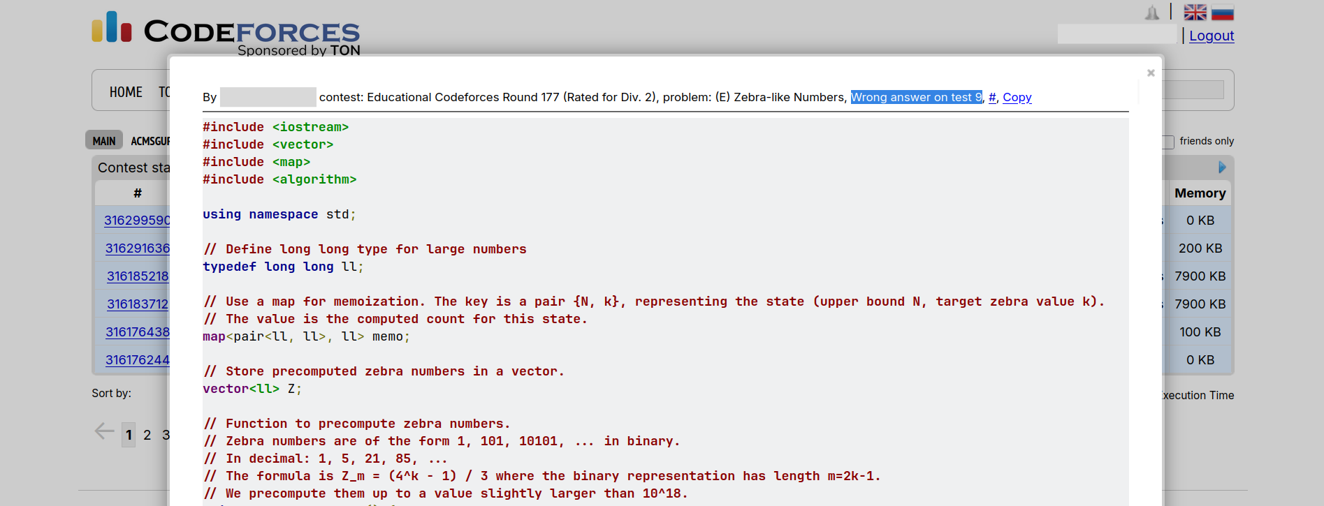 Gemini 2.5 AI Model response for a CP problem