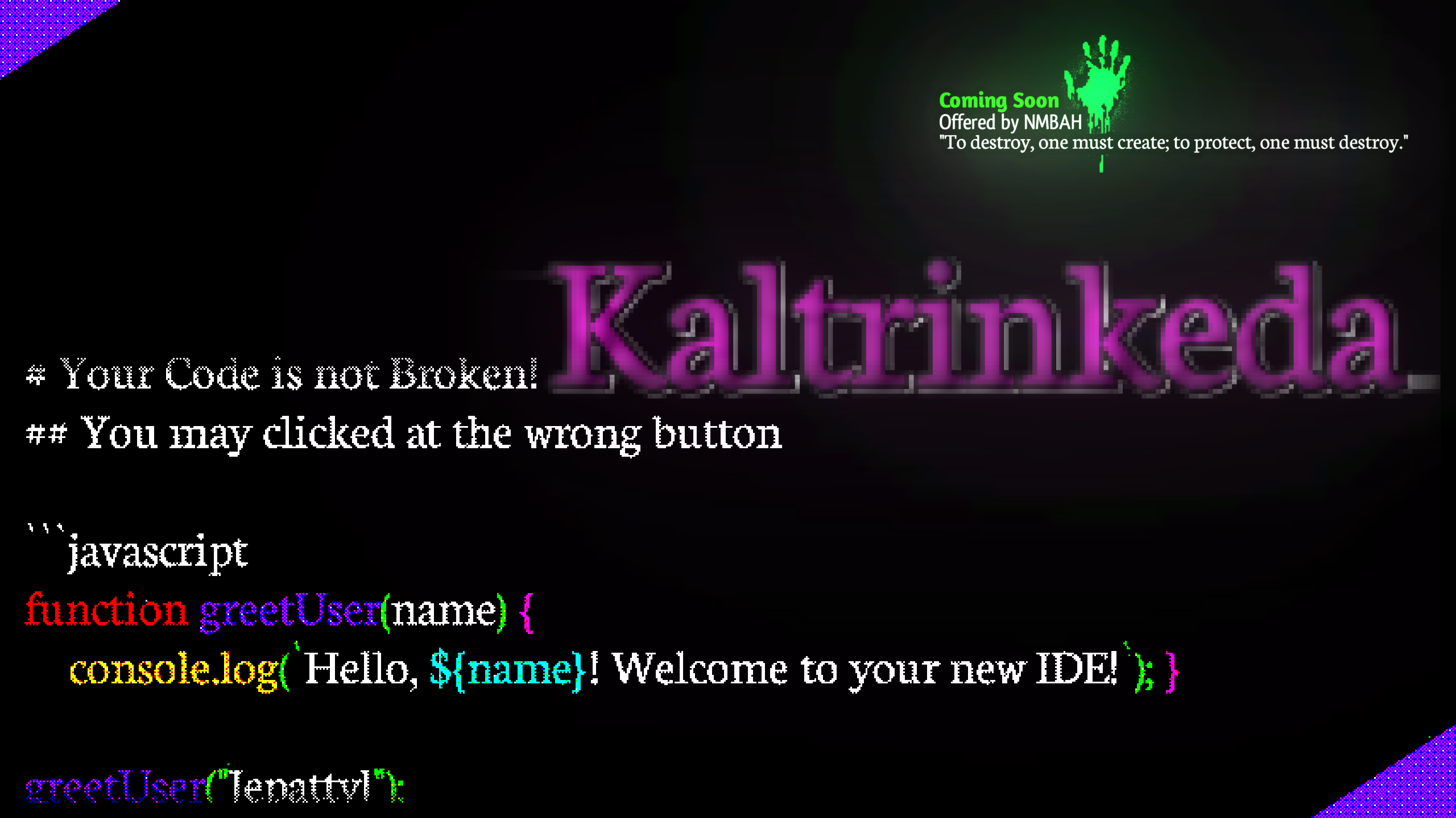 Cover from Kaltrinkeda IDE Post Announcement