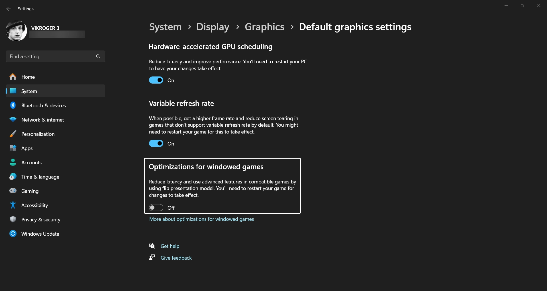 Optimizations for Windowed Games