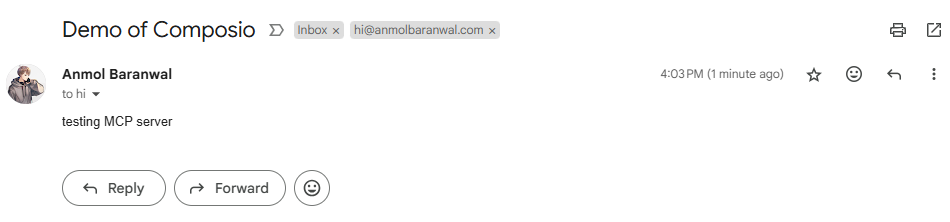 testing email