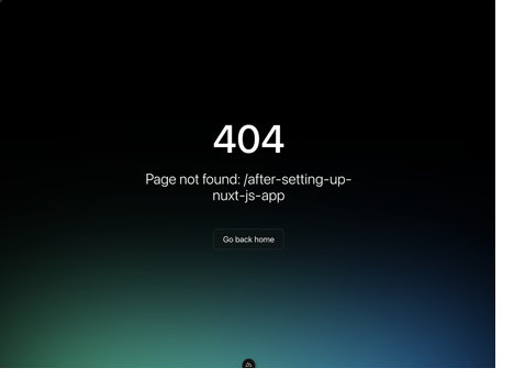 Nuxt.js 404 error page