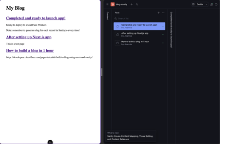 Blog title and content success