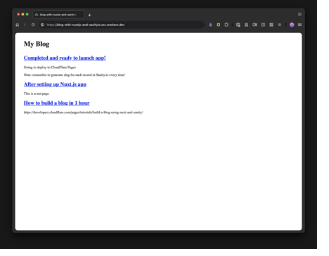 Deploy to CloudFlare success