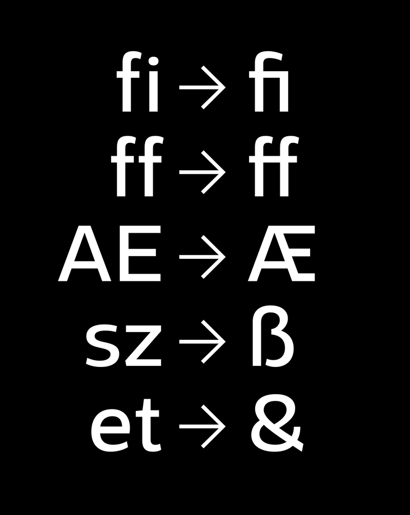 What are font ligatures?