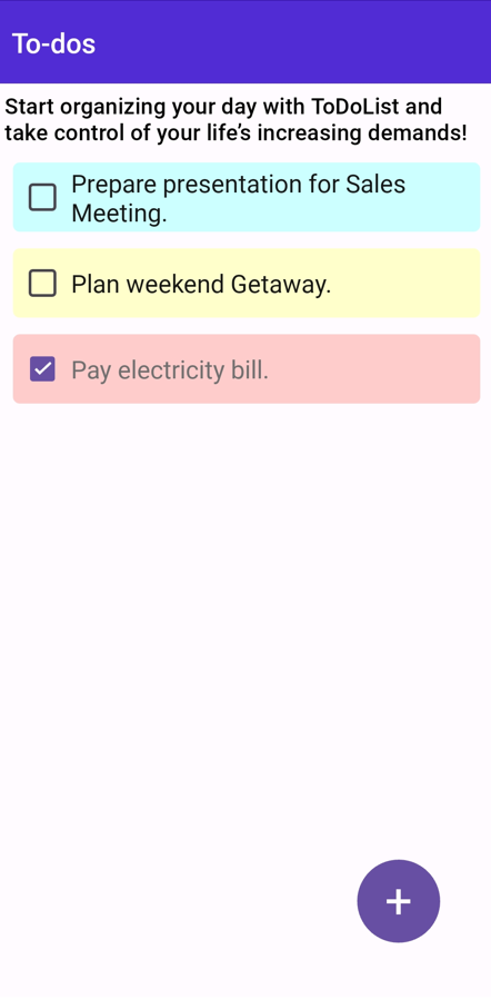List of to-do items in the .NET MAUI Popup control