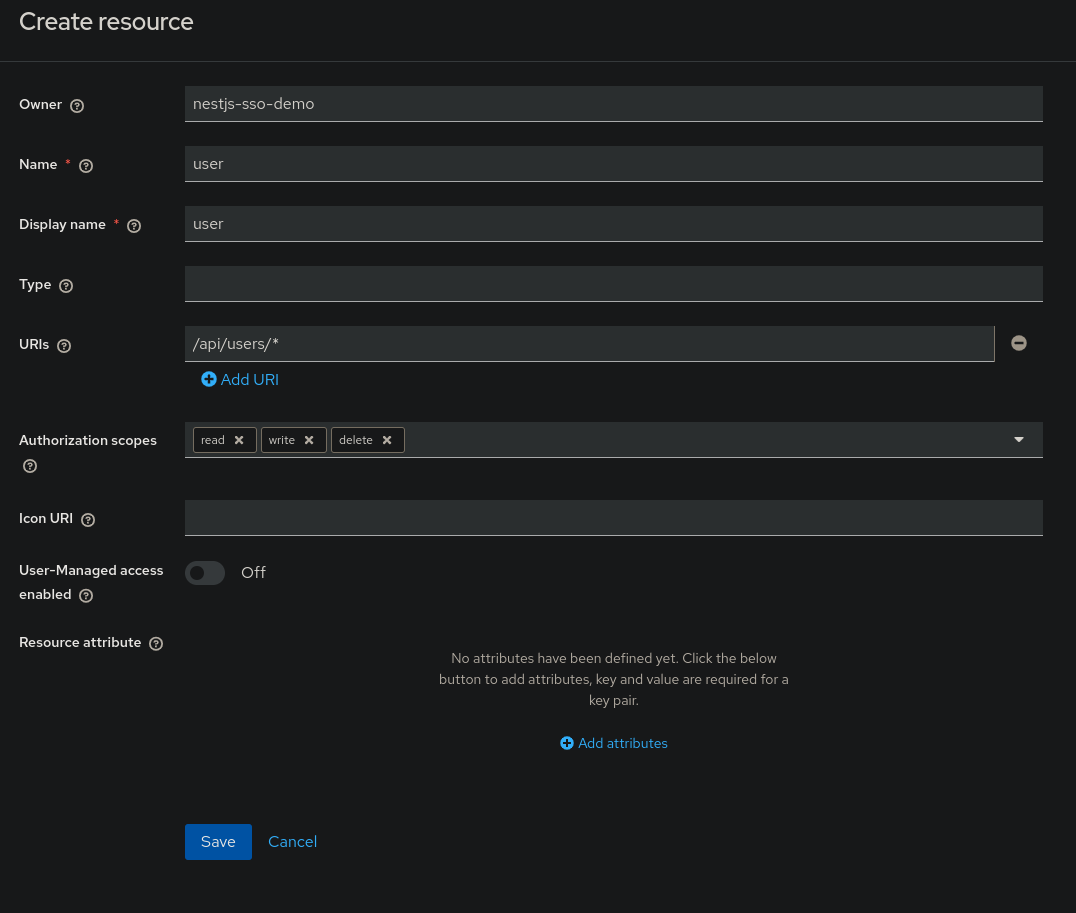 Defining Resource