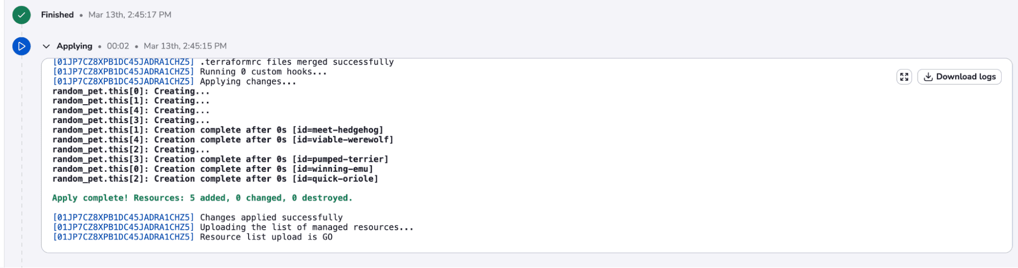 what is spacelift - apply the code