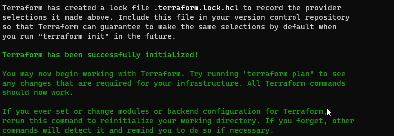 terraform init
