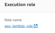 execution role