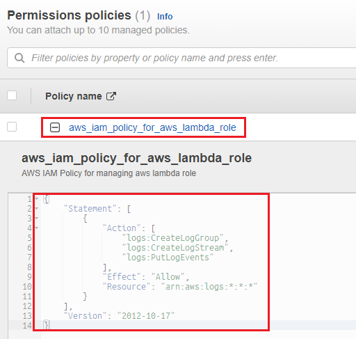 policy on IAM