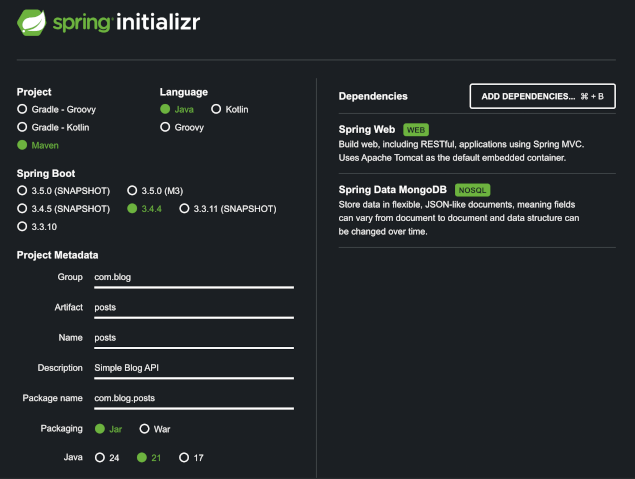 Spring intializer