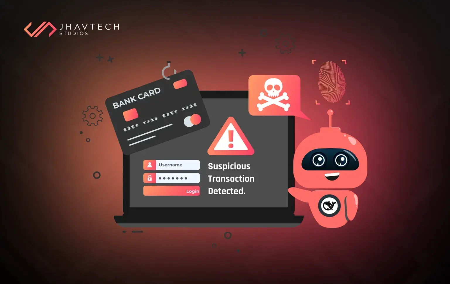 Illustration showing AI-powered authentication methods