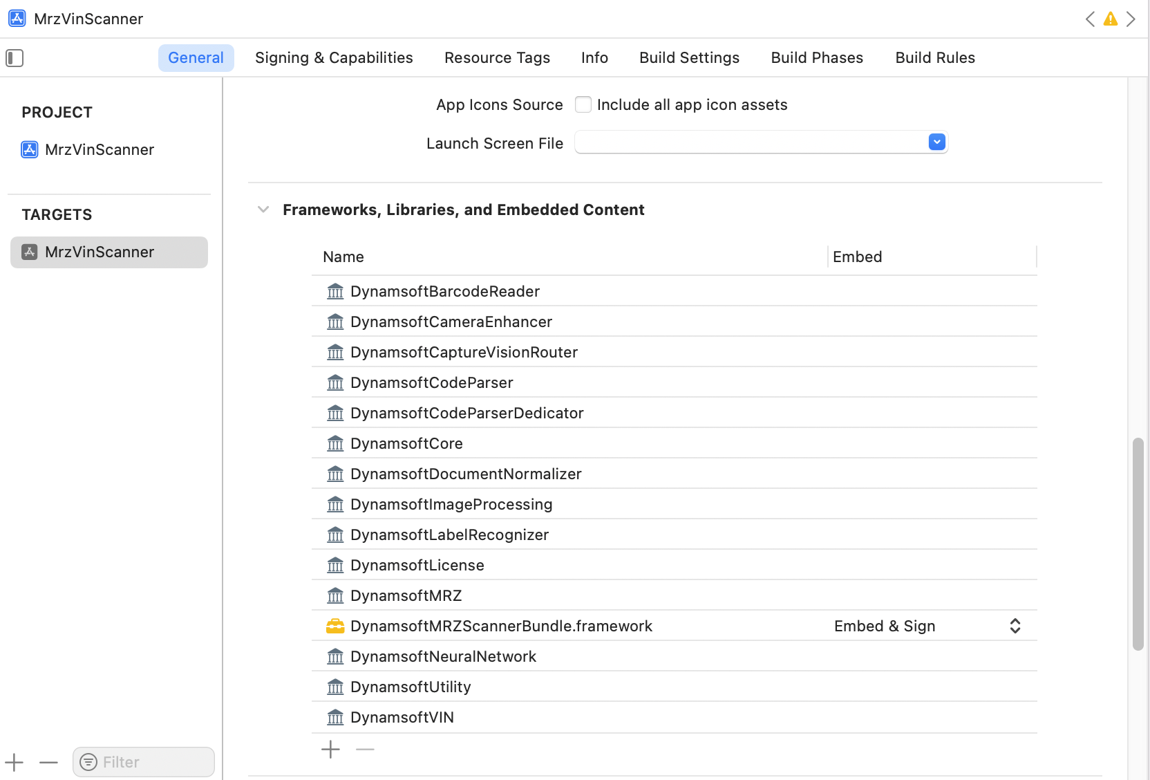 Xcode framework dependency