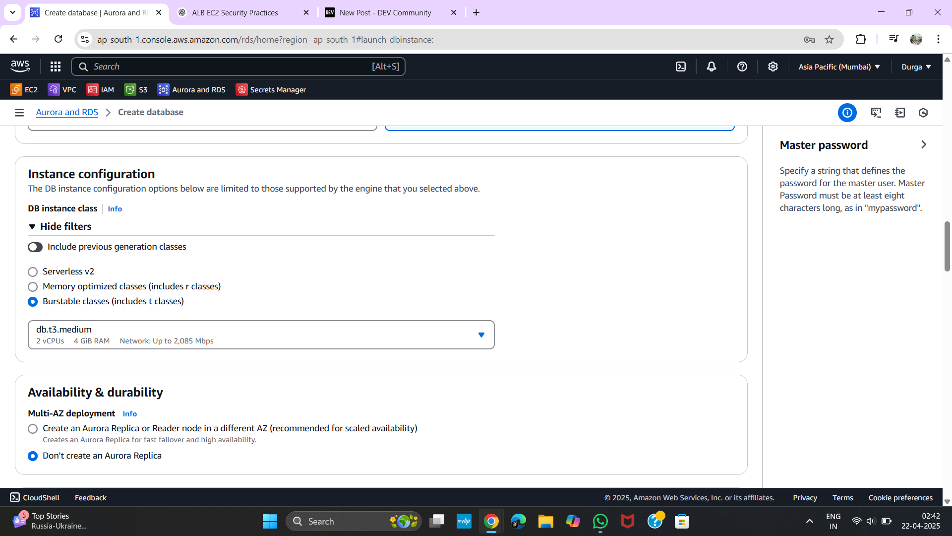 DB Instance Size