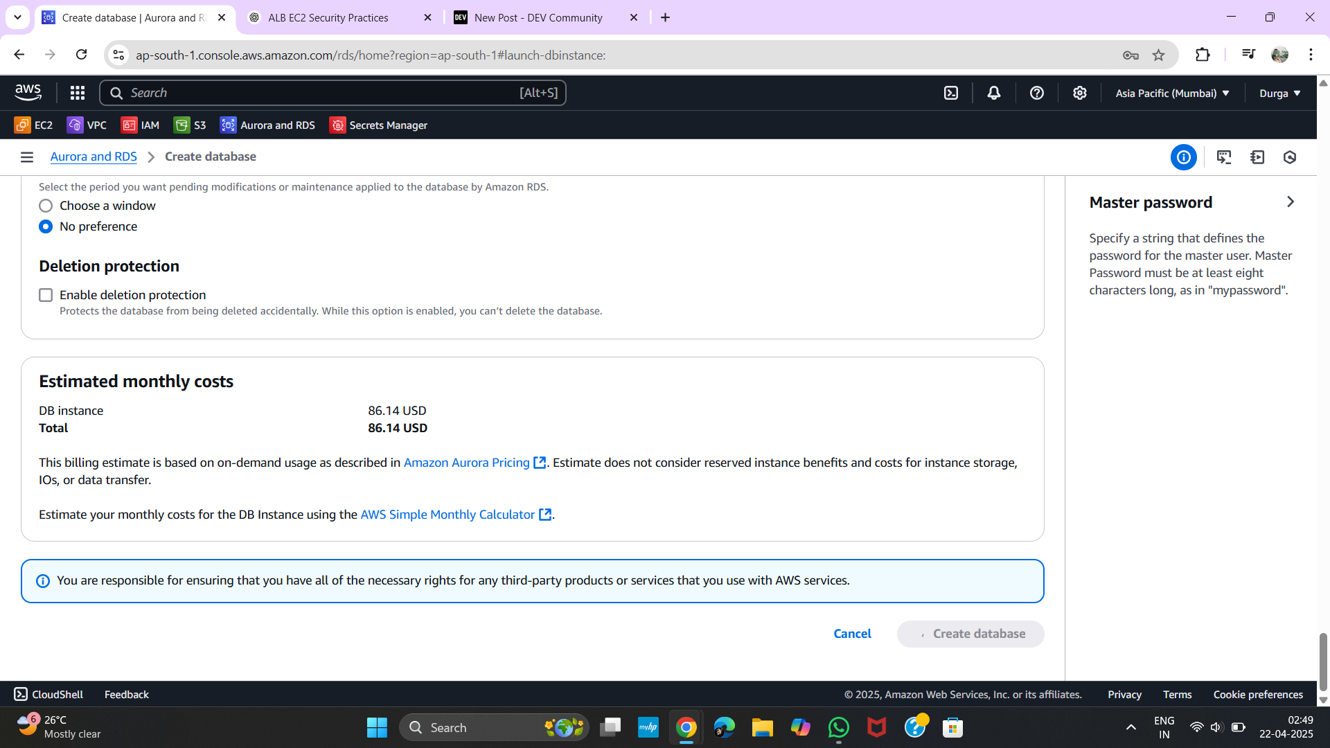 Create Database
