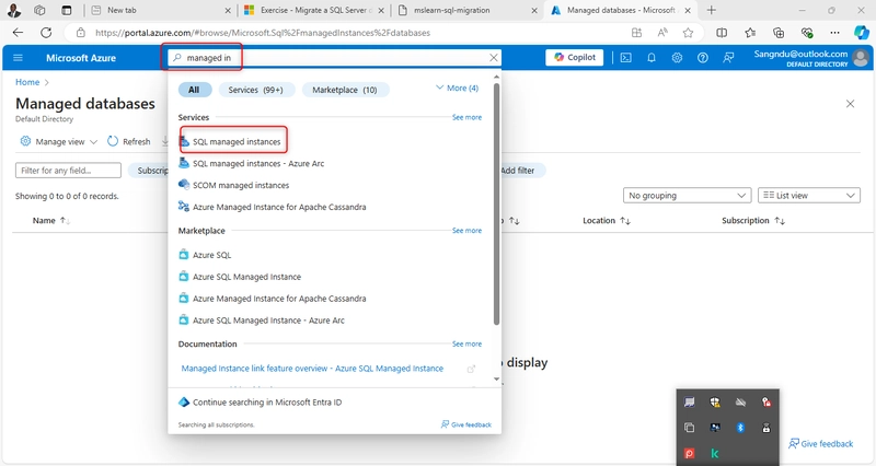 How to create SQL database - Managed Instance in Azure [Azure Portal]