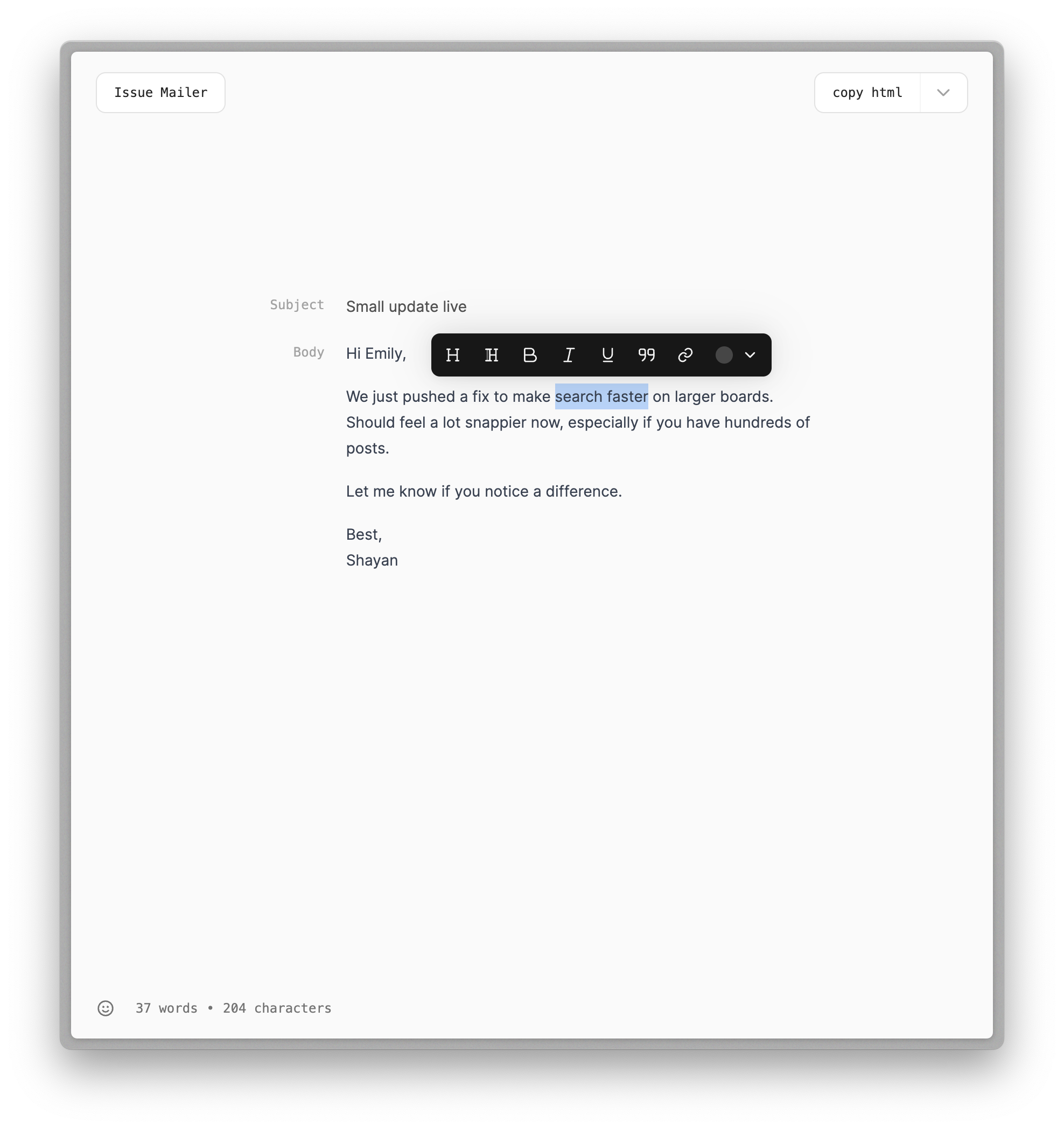IssueMailer