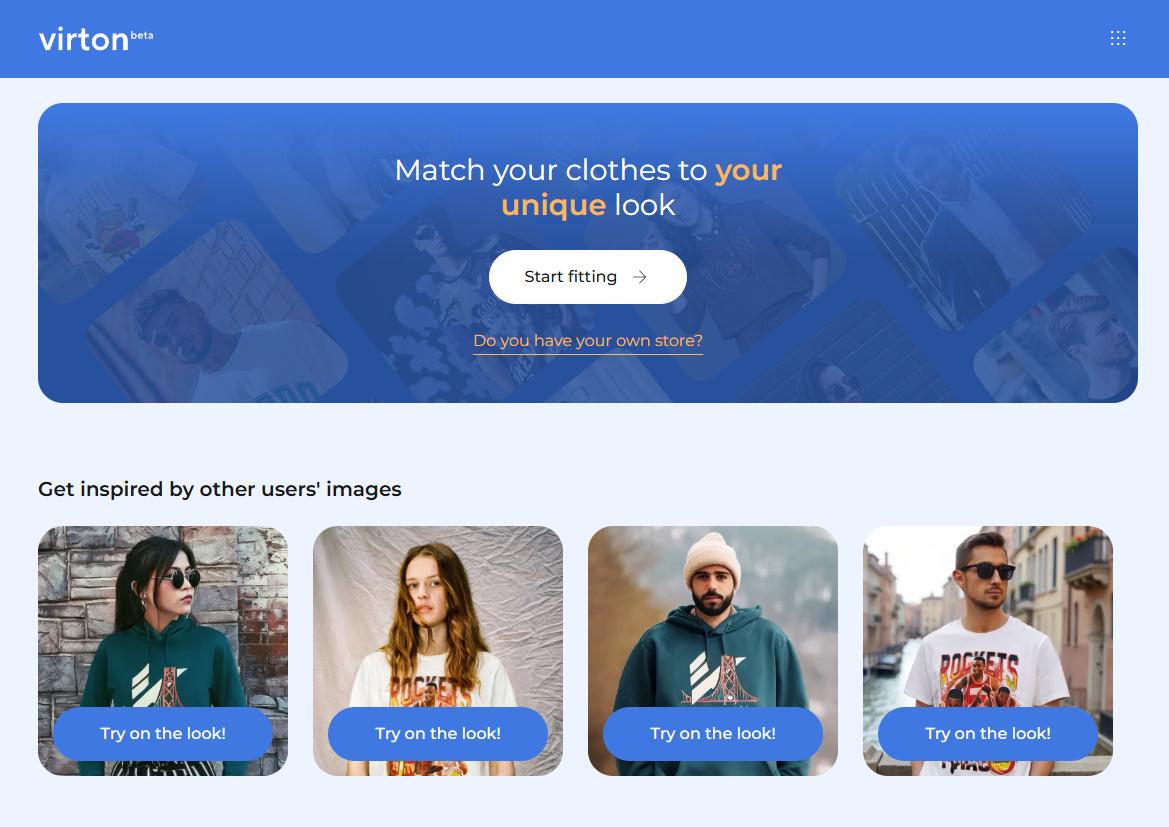 Virton AI updates - fitting rooms