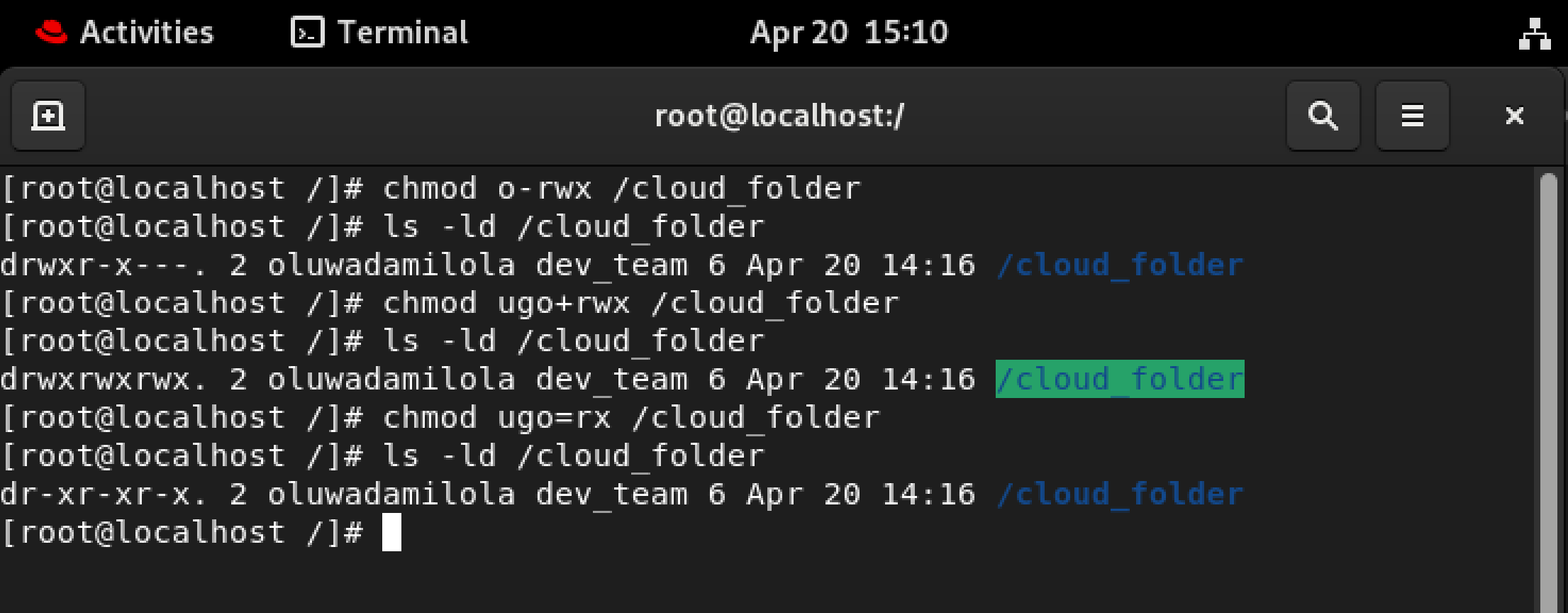 chmod
