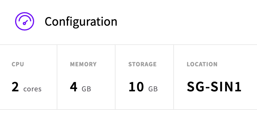 UpCloud server details