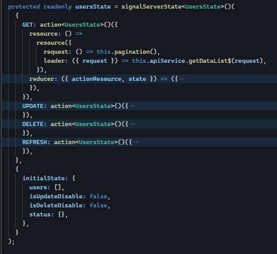 Create a custom signalServerState