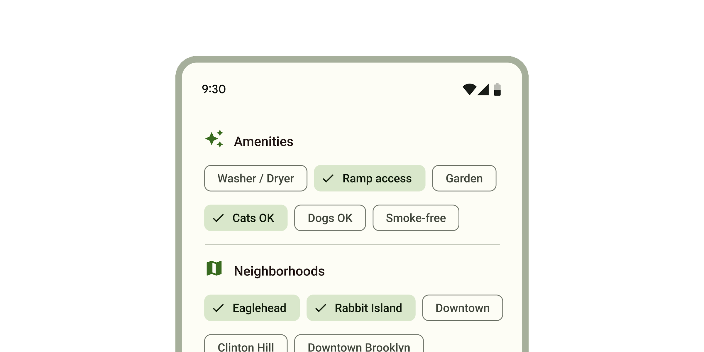 Chips example from the material.io documentation