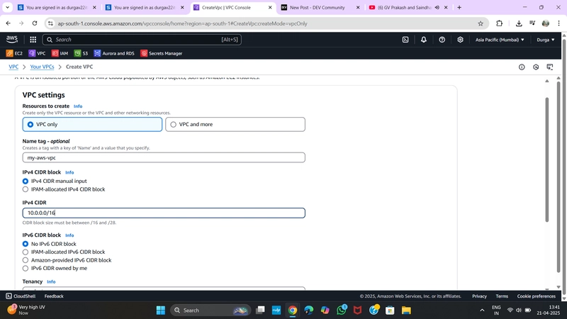 AWS VPC Setup: Public & Private Subnets with IGW, NAT, and EC2