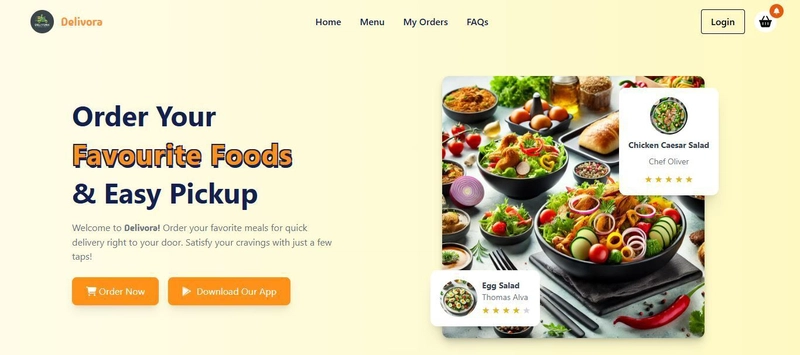 Delivora – Full Stack Food Delivery Website