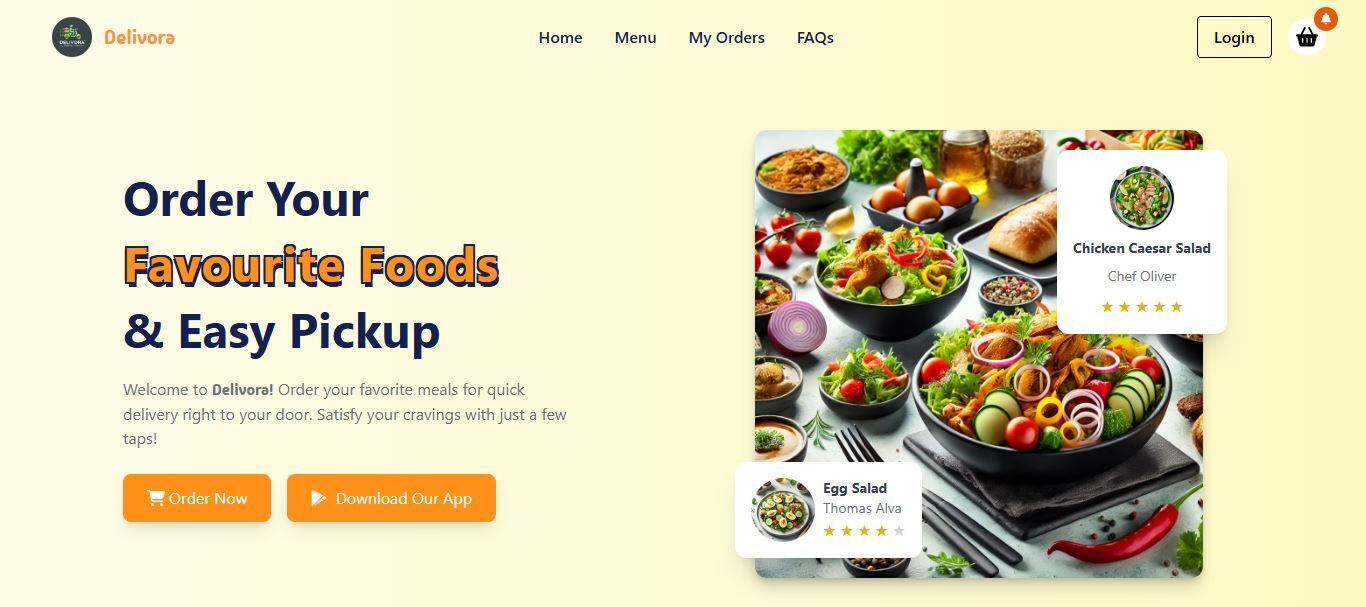 Delivora Homepage