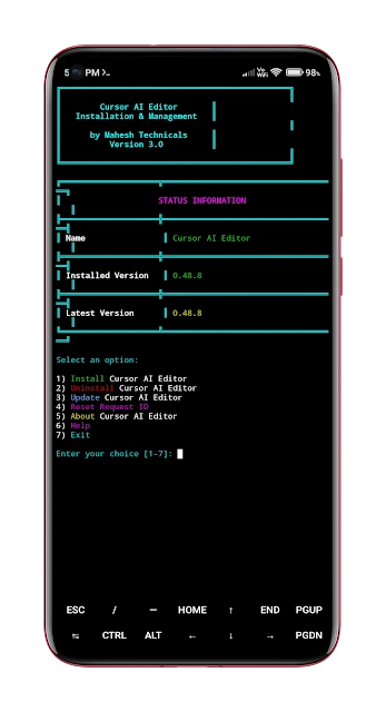 How to Install Cursor AI Code Editor on Android Phone