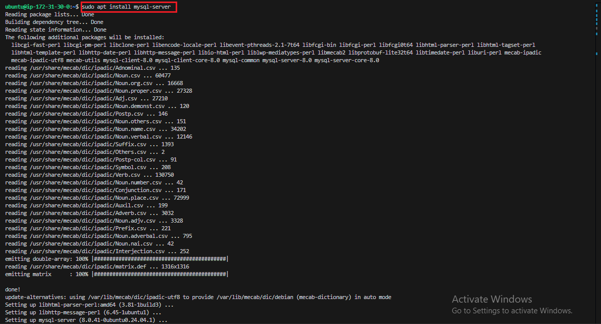 Install MySQL