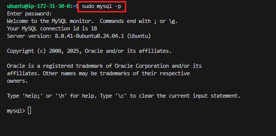 MySQL login with password