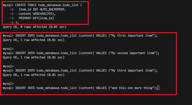 Insert rows