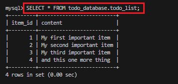 Query table