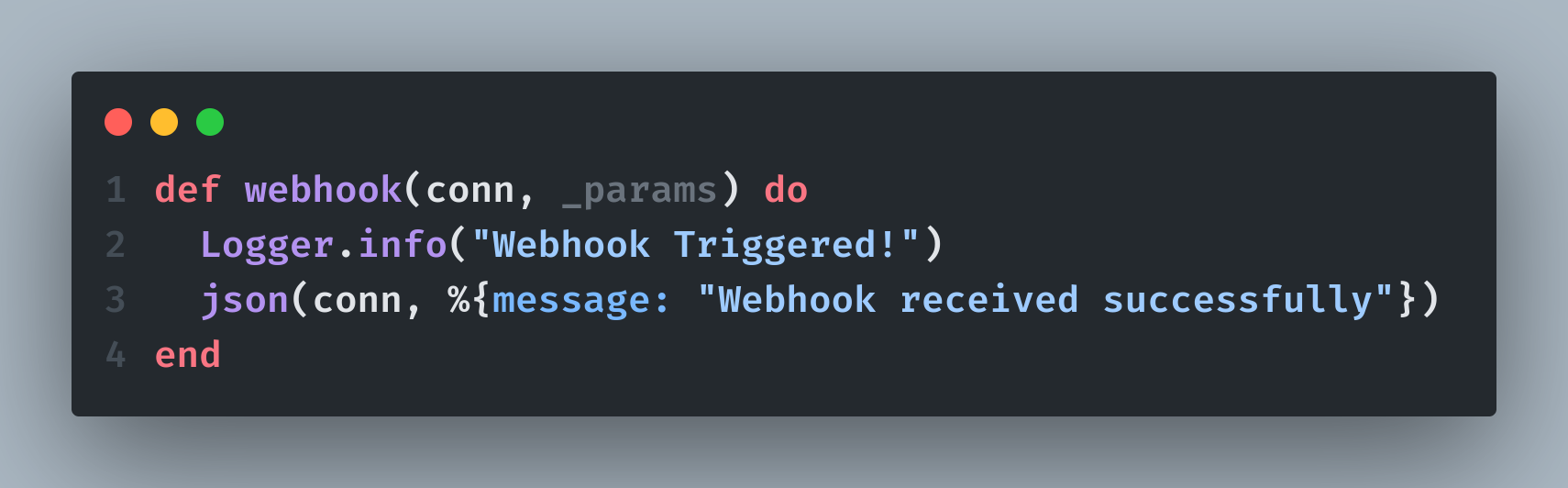 basic webhook trigger
