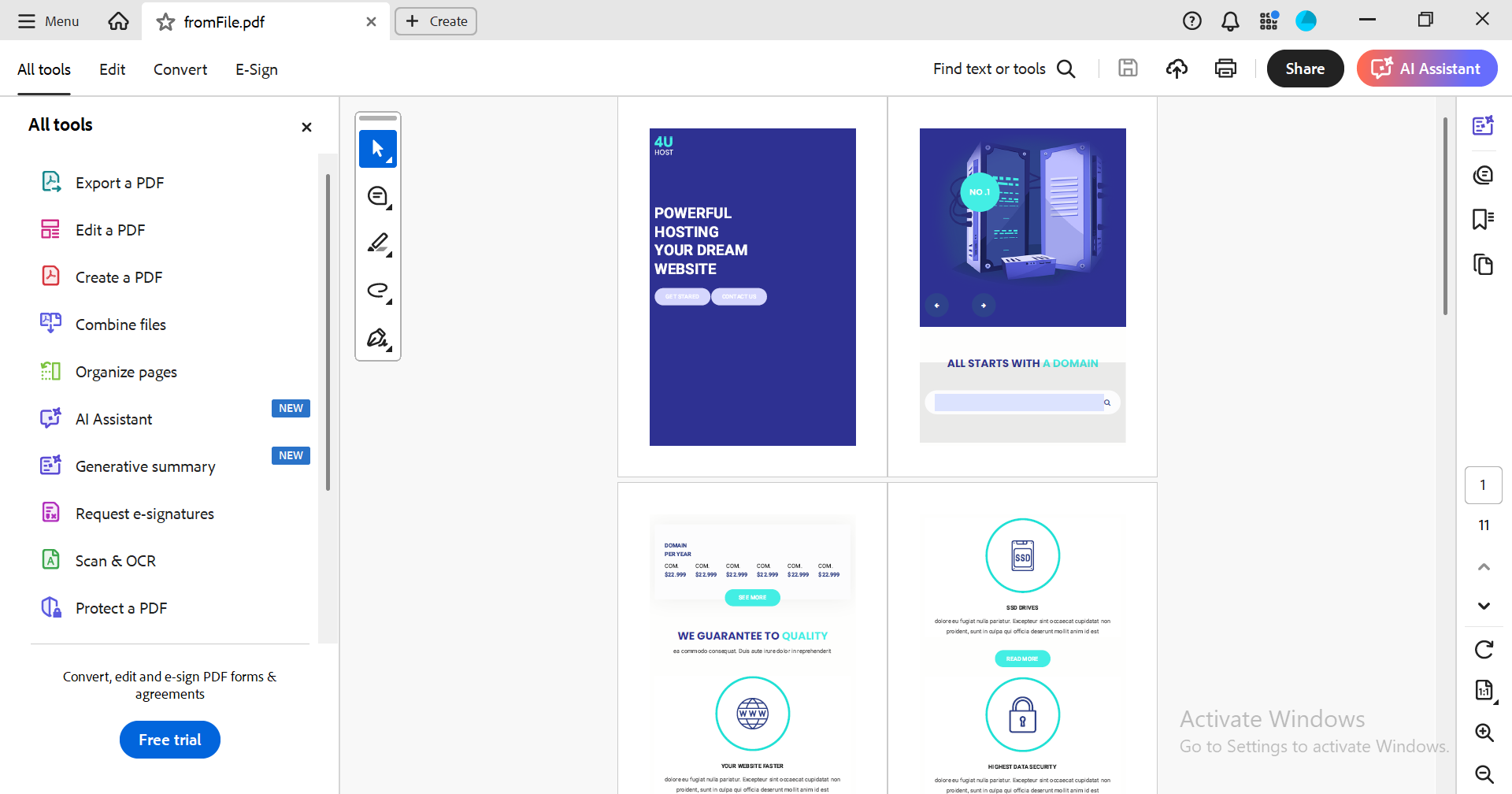 PDF from HTML File