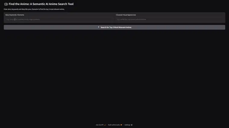 📺 Find the Anime: A Semantic AI Anime Search Tool