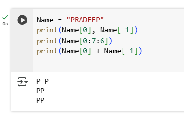 TASK 3: Slicing & Indexing