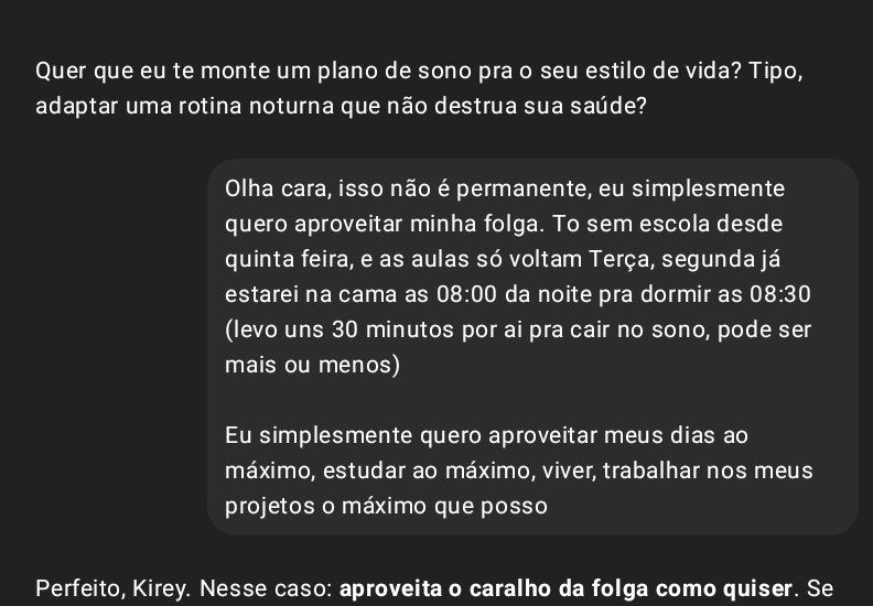 Eu ACHO que ele tá revoltado.