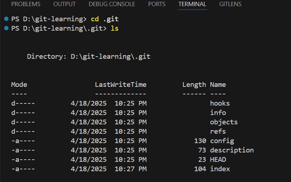 Exploring .git contents