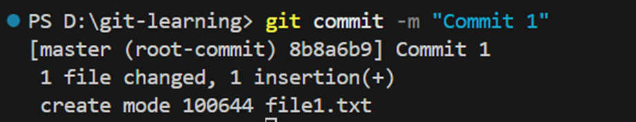 Commit created