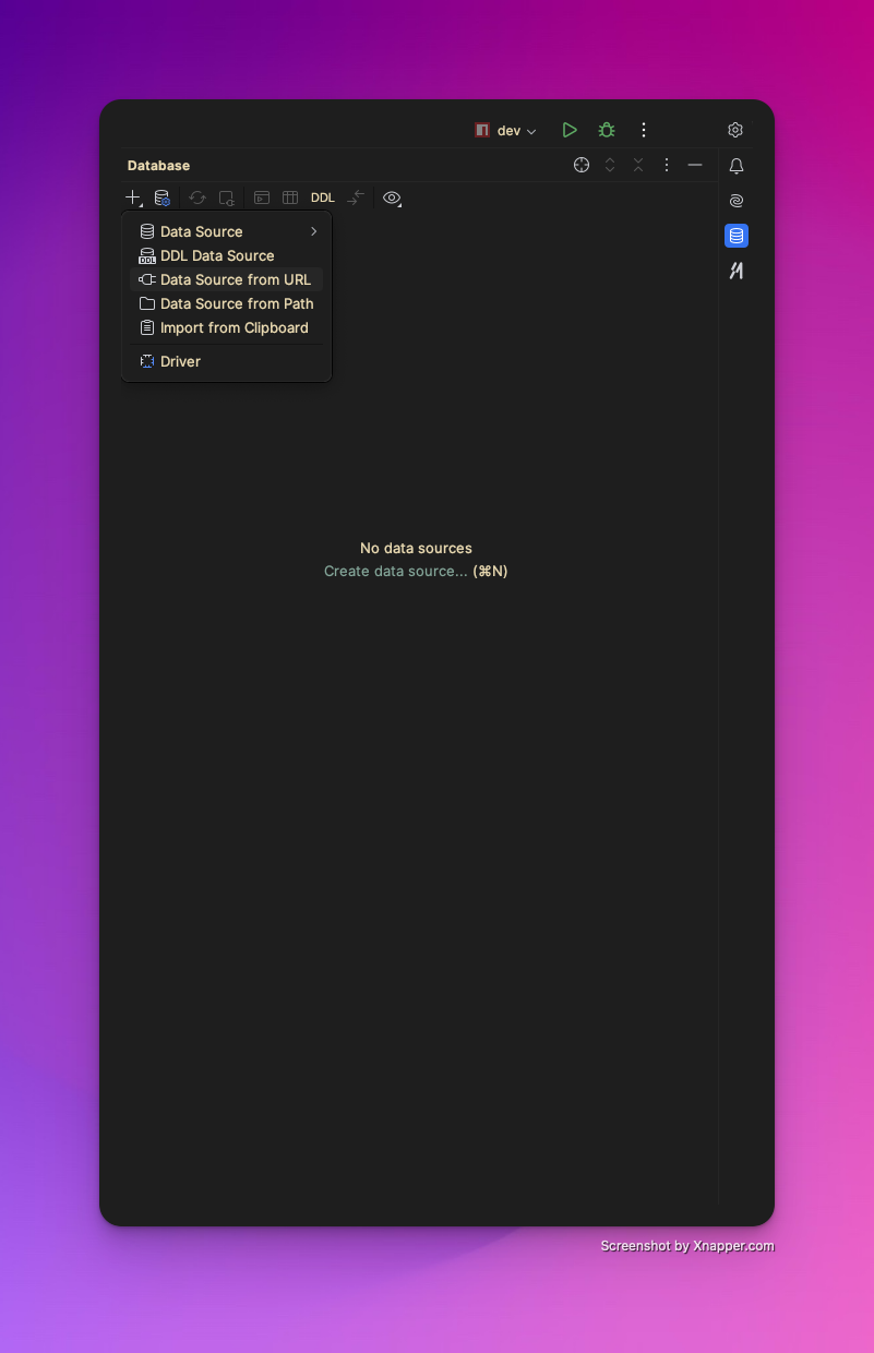 BD integrado en InteliJ / WebStorm