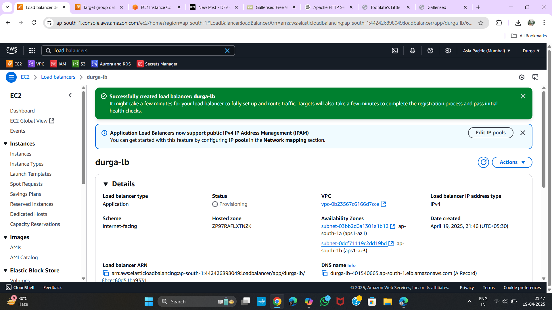 Load Balancer Created