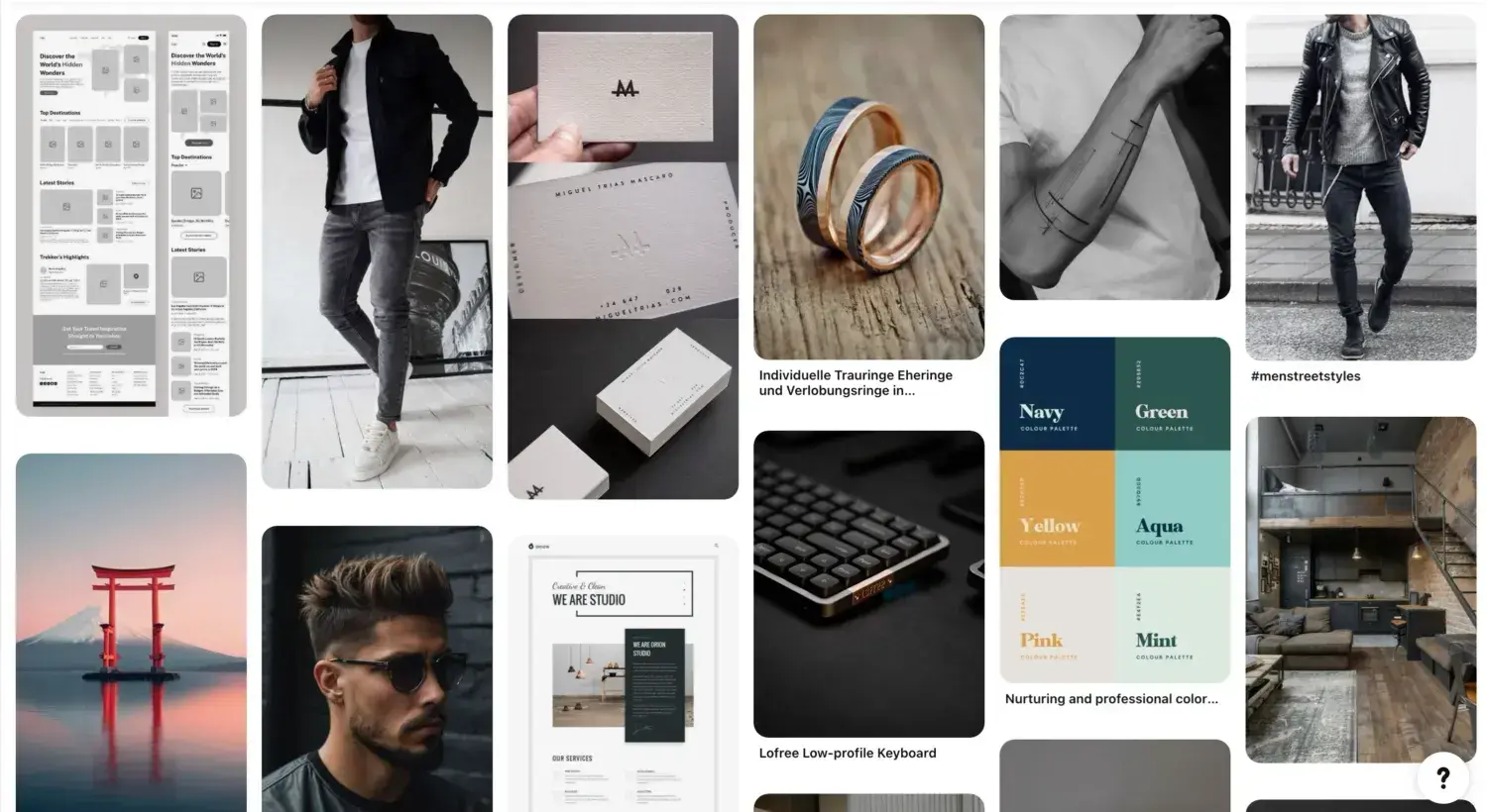 Pinterest Bento Style Feed