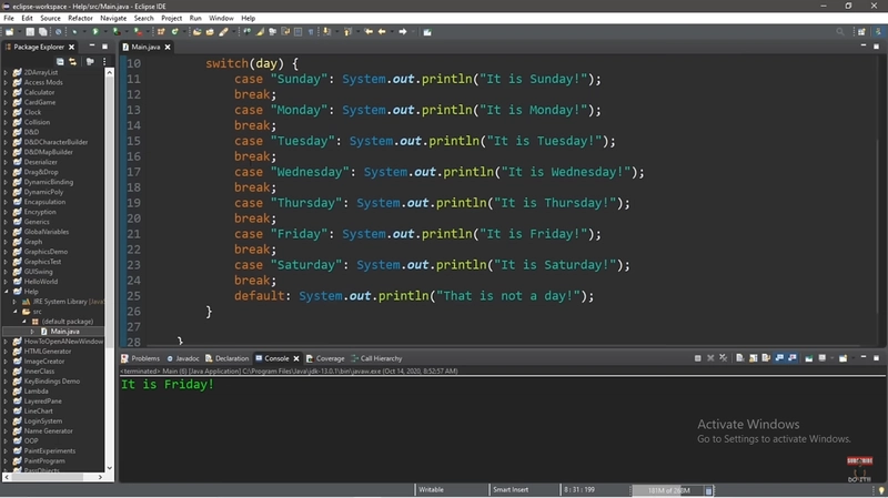Today i learned about if statement and switches in java ...these are SS of video lectures, I will be posting my codes soon too