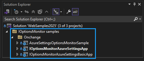 Shows projects for above source code