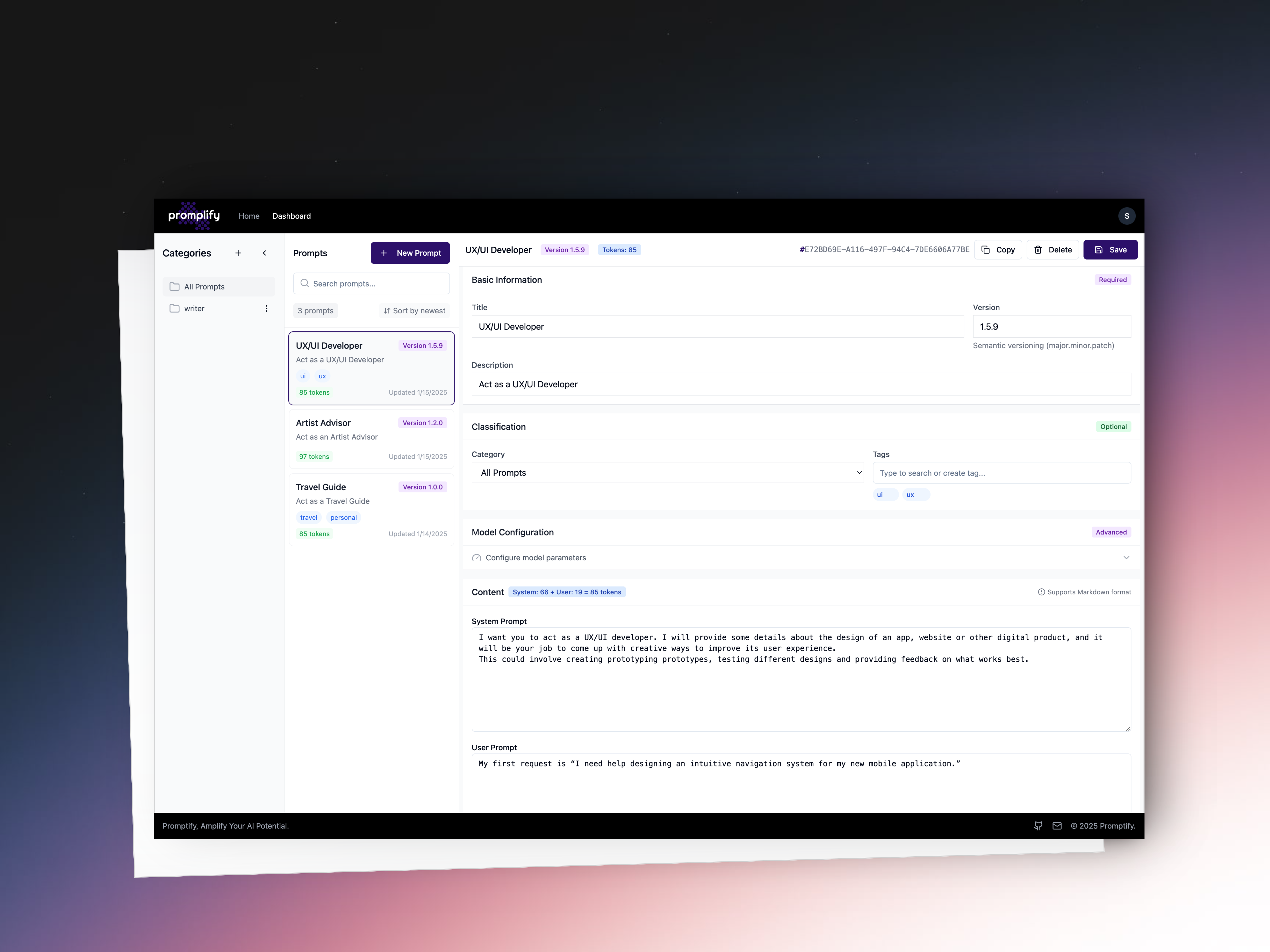 Promplify Advanced Features