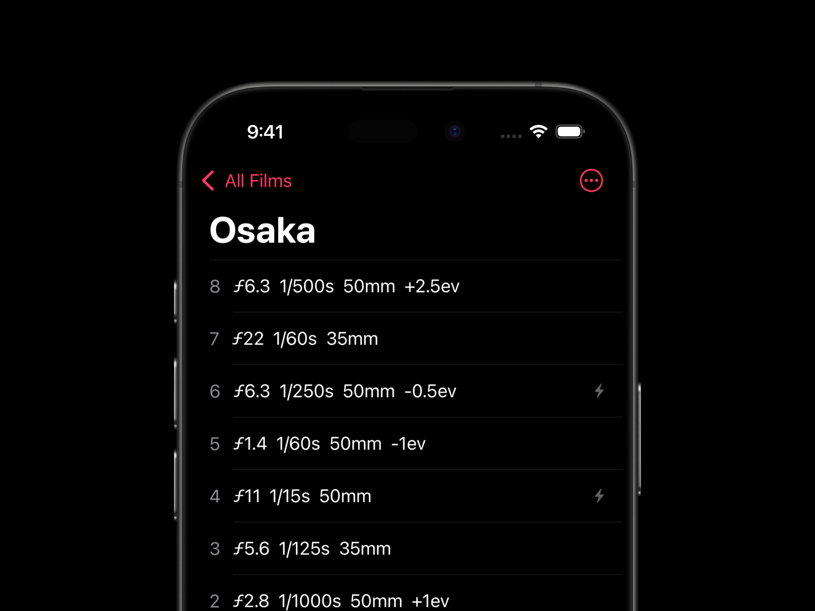 Frames iOS - Frames listing